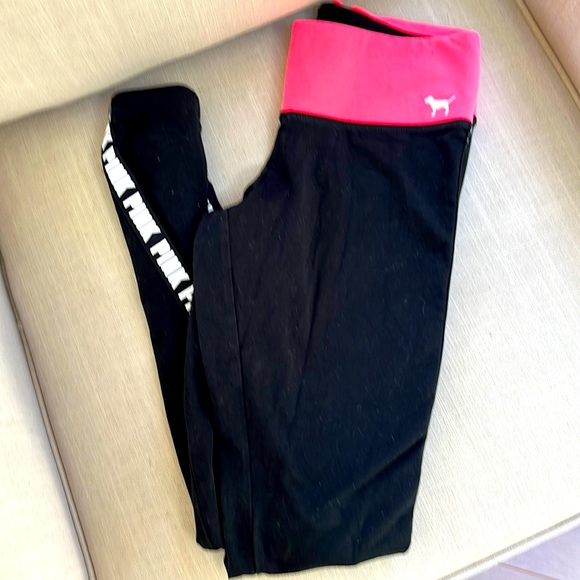 PINK Victoria's Secret Pants - VS Pink Black Yoga legging Size XS